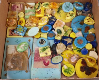 A collection of 1970's/80's natural specimens mounted as paperweights