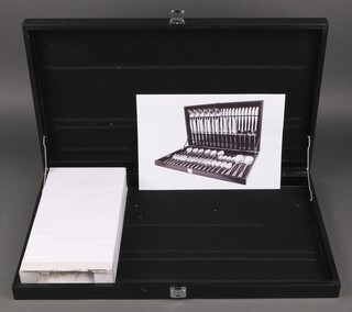 A canteen of chromium plated Old English and bead work flatware (as new) 