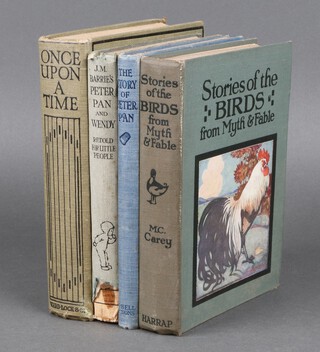 Barrie J M "Peter Pan and Wendy" published by Hodder & Stoughton, Barrie's J M Sir "The Story of Peter Pan March 1916, 1 volume "Story of The Birds From Myth and Fable" and "Once Upon a Time Children Stories" 
