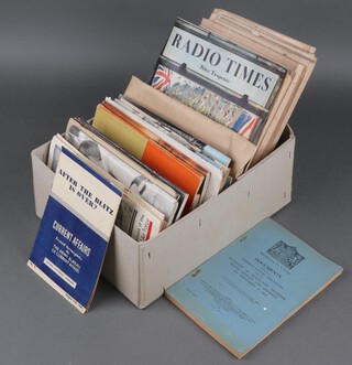 A 1937 edition of The Radio Times and various Second World War Information pamphlets and books