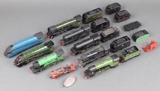 A collection of Dublo  gauge electric locomotives with associated tenders  