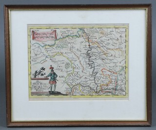 An 18th Century German coloured map 16h x 21w 