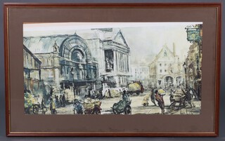Impressionist coloured print, Royal Opera House, Covent Garden 50cm x 94cm 