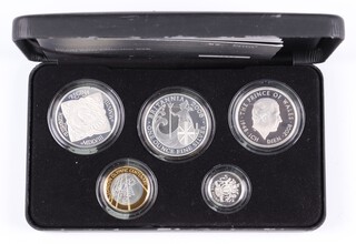 A Royal Mint "Family Silver Collection 2008" proof coin set of 5 coins, cased