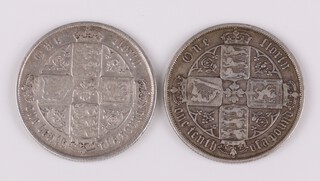 Two 1878 Victorian Gothic Florins S.3895