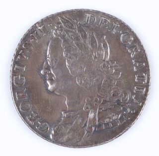 A George II 1758 sterling silver shilling S.3704