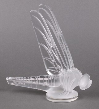 Lalique, a frosted glass model of a Dragonfly 