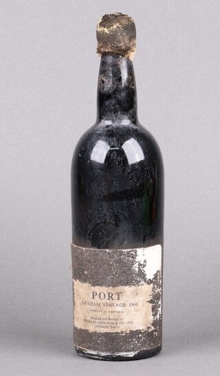 A bottle of Grahams 1960 vintage port shipped by Charles Kinloch and Company 