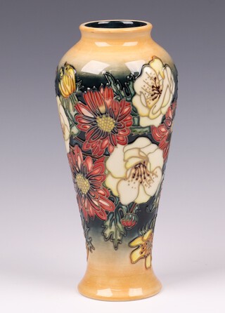 A Moorcroft Victoriana baluster vase, designed by Emma Bosson for the Moorcroft Collectors Club, base marked MCC 126 '97, signed by Emma Bosson, 20cm 