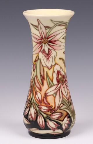 A Moorcroft  limited edition Sunderland pattern vase designed by Shirley Hayes, circa 2002, the base signed Shirley Hayes 286/350, 20cm 