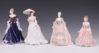 Three Royal Worcester figures - Helen, Lauren and Royal Princess together with a Coalport limited edition figure - Madame Pompadou 3537/12500