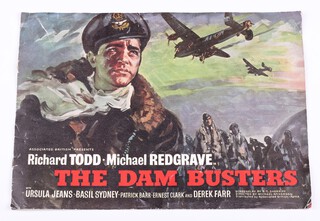 Barnes Wallis' personal copy of "The Dam Busters" film's cinema promotional brochure in folio format.  In full colour with cover of Richard Todd as Wing Commander Guy Gibson VC DSO DFC. 