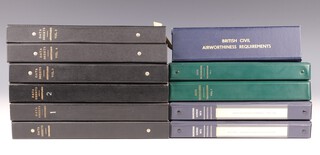 A collection of late 1960's/early 70's data sheets on aerodynamics, aeronautics and transonics in several binders (11)
