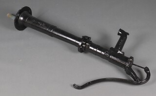 A black painted iron pump marked Nordsee Pump, 134cm h 