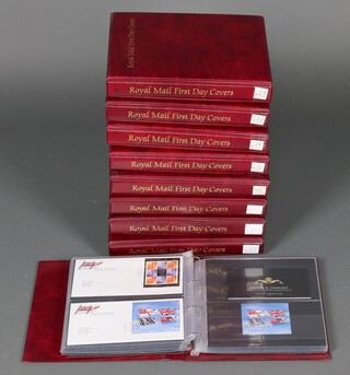Nine albums of GB first day covers 1966-2008 (in a cardboard box) 