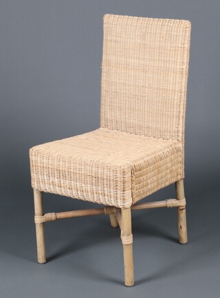 A woven cane high back chair 