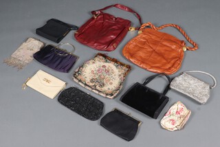 A collection of ladies evening bags (in a plastic box) 
