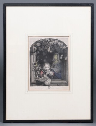 An 18th Century French line engraving by Monsieur Le Brun, after a painting by F Mieres 24cm x 18cm 