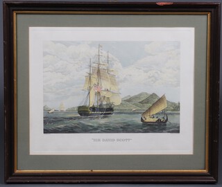 After W J Huggins, a coloured print "Sir David Scott" 40cm x 53cm and a collection of other coloured prints  