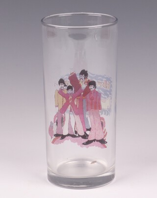 A 1960's Beatles Yellow Submarine glass tumbler 