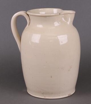 A large Doulton Lambeth white glazed jug, the base incised 6792 A11 32cm (chip to base) 