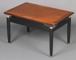 G-Plan, a 1950's Librenza coffee table from the Tola & Black range, designed by E Gomme 43cm h x 74cm w x 48cm d 