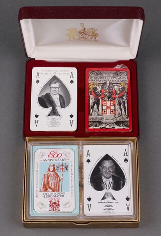 Worshipful Company of Playing Card Manufacturers, 2 cased sets of 1989 playing cards and a cased set of 1992 playing cards 