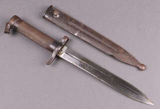 A Swedish M1896 knife bayonet complete with scabbard