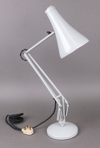 A grey anglepoise table lamp 
