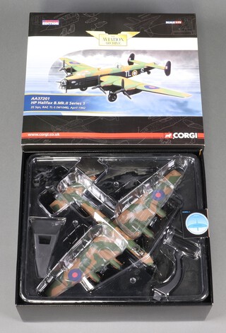 A Corgi Aviation Archive model of HP Halifax B.MkII Series 1, 1:72 scale, boxed