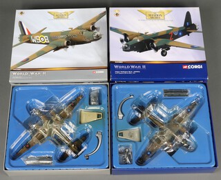 A pair of Corgi Aviation Archive models to include Vickers Wellington MK.1A and a Vickers Wellington Mk.X-HZ95-:Z,  1:72 scale, boxed
