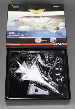 A Corgi Aviation Archive model of a BAC TSR-2 XR219,  1:72 scale, boxed