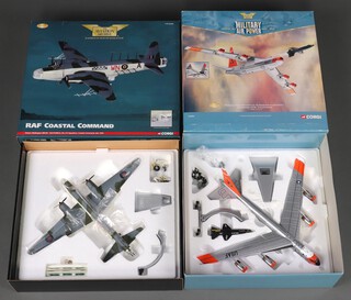 A pair of Corgi Aviation Archive models to include Vickers Wellington MKVIII Coastal Command and a Boeing NM-52B with X-15 Research Aircraft,  1:72 scale, boxed