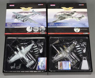 A pair of Corgi Aviation Archive models to include a Messerschmitt BF-11G-4-G9 and a ME10C-4 ZG52,   1:72 scale, boxed