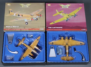 A pair of Corgi Aviation Archive models to include a Junkers GU88A-10 and a Heinkel HE-111H-6, 1:72 scale, boxed