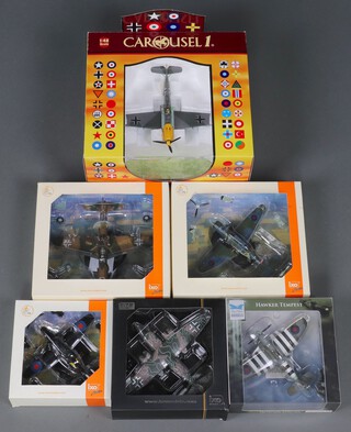 A collection of 6 model aircraft, mainly Chinese brands