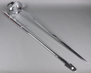 A reproduction Elizabeth II Infantry Officer's sword and scabbard 