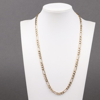 A gold marked 375 necklace, 51cm, 7.2g