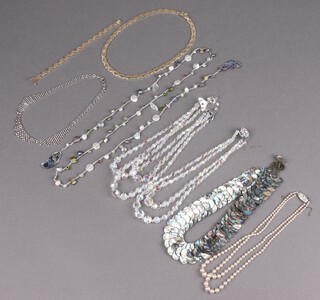 A quantity of costume jewellery including necklaces, simulated pearls etc