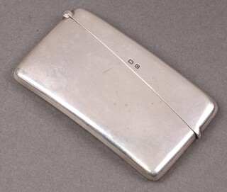 A plain silver card case, Birmingham 1913, 38g 