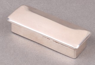 A rectangular silver tooth pick box, Birmingham 1910 by Levi & Salaman, 39g 