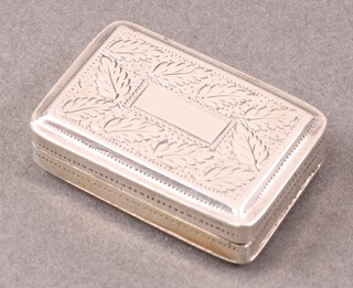 A William IV silver vinaigrette with grill Birmingham 1830 by John Lawrence and Co. 8g