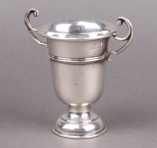 A silver twin handled trophy cup Birmingham 1936, 97g 