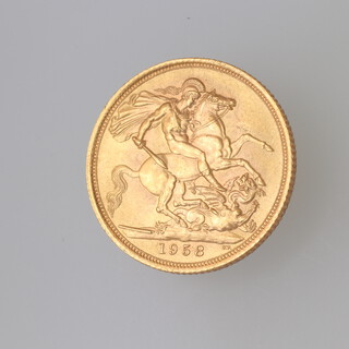 A gold sovereign 1958