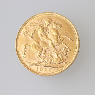 A gold sovereign 1905 