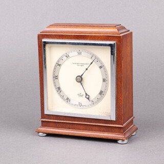 Elliott Clocks, an 8 day timepiece with 9cm silvered dial, Arabic numerals marked The Northern Goldsmiths Co. Darlington, contained in a walnut case 14cm h x 11cm w x 5cm d 