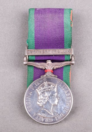 A General Service medal 1962, 1 bar Northern Ireland to 24263839 Guardsman W D Davies Welsh Guards, court mounted 