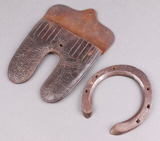 A G Bartlett Royal Horse Artillery adjustable horseshoe in leather case 