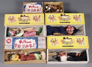 A collection of Pelham puppets, all boxed, to include Mr Turnip, Bengo, School Master, SS Dutch Girl and Policeman 