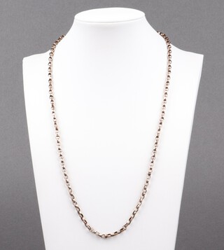 A gold marked 9ct belcher link chain 53cm, 6.9g